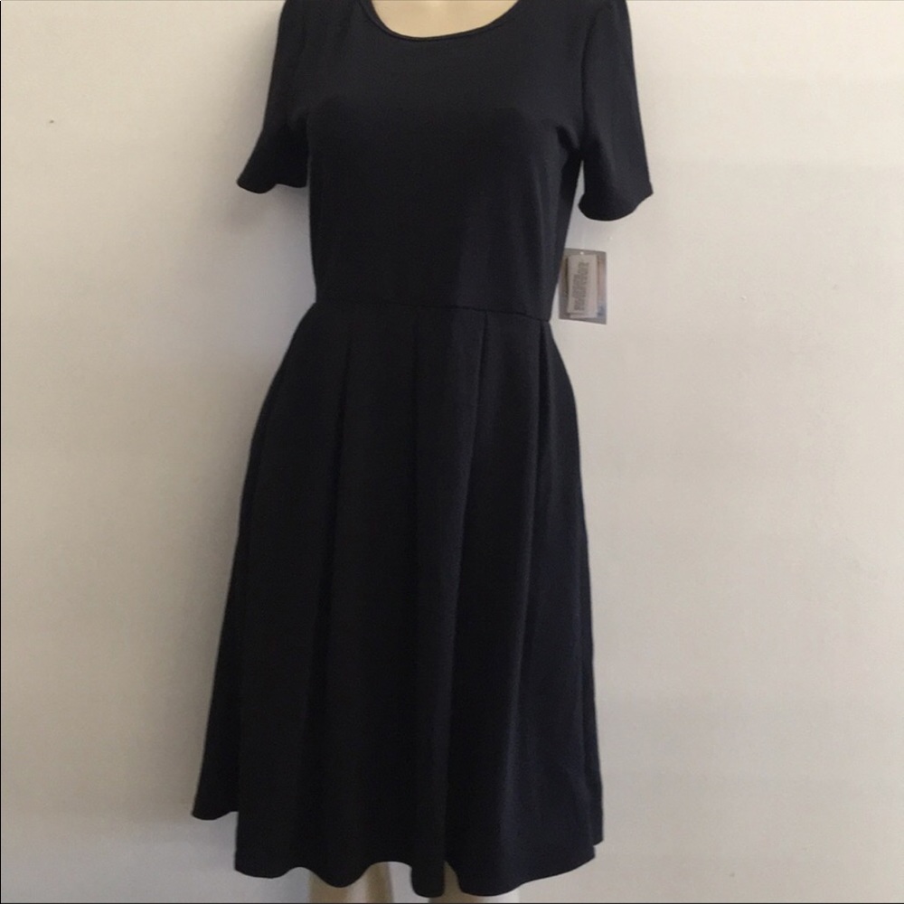 LulaRoe Amelia Black Dress - Noir - Size Large
